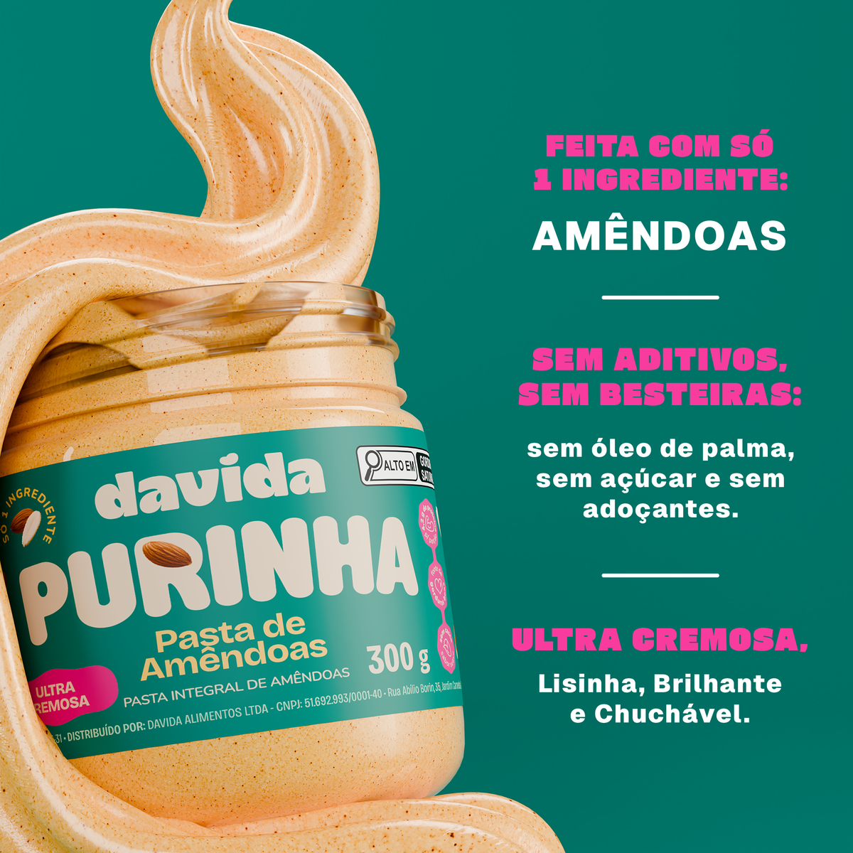 Purinha Pasta de Amendoas
