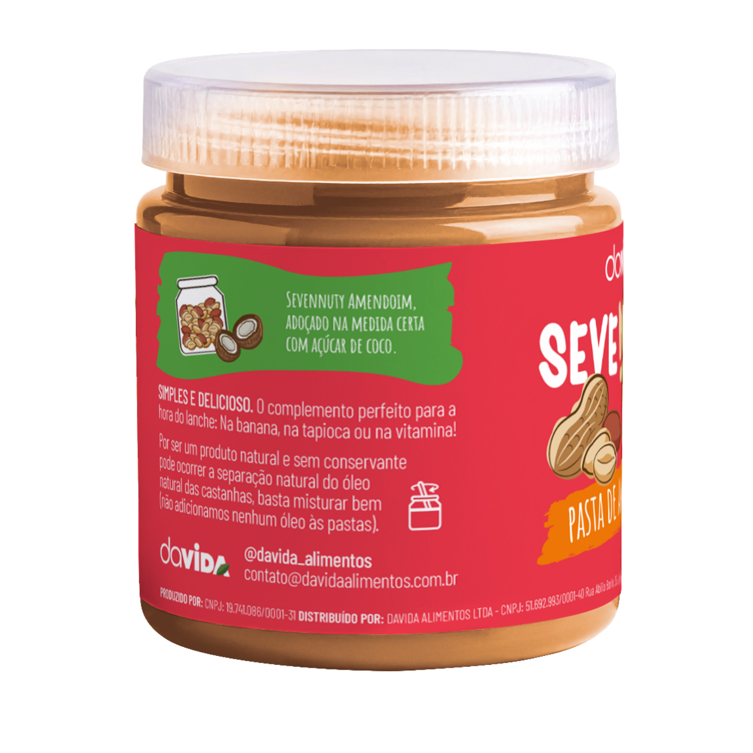 SEVENUTTY70 PASTA DE AMENDOIM COM AÇUCAR DE COCO -150g