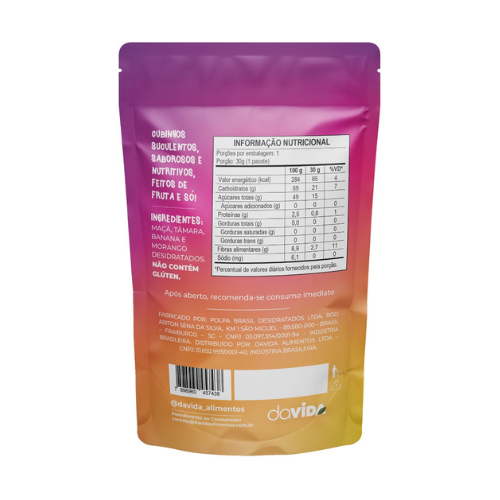 CUBITOS DE FRUTA - BANANA E MORANGO