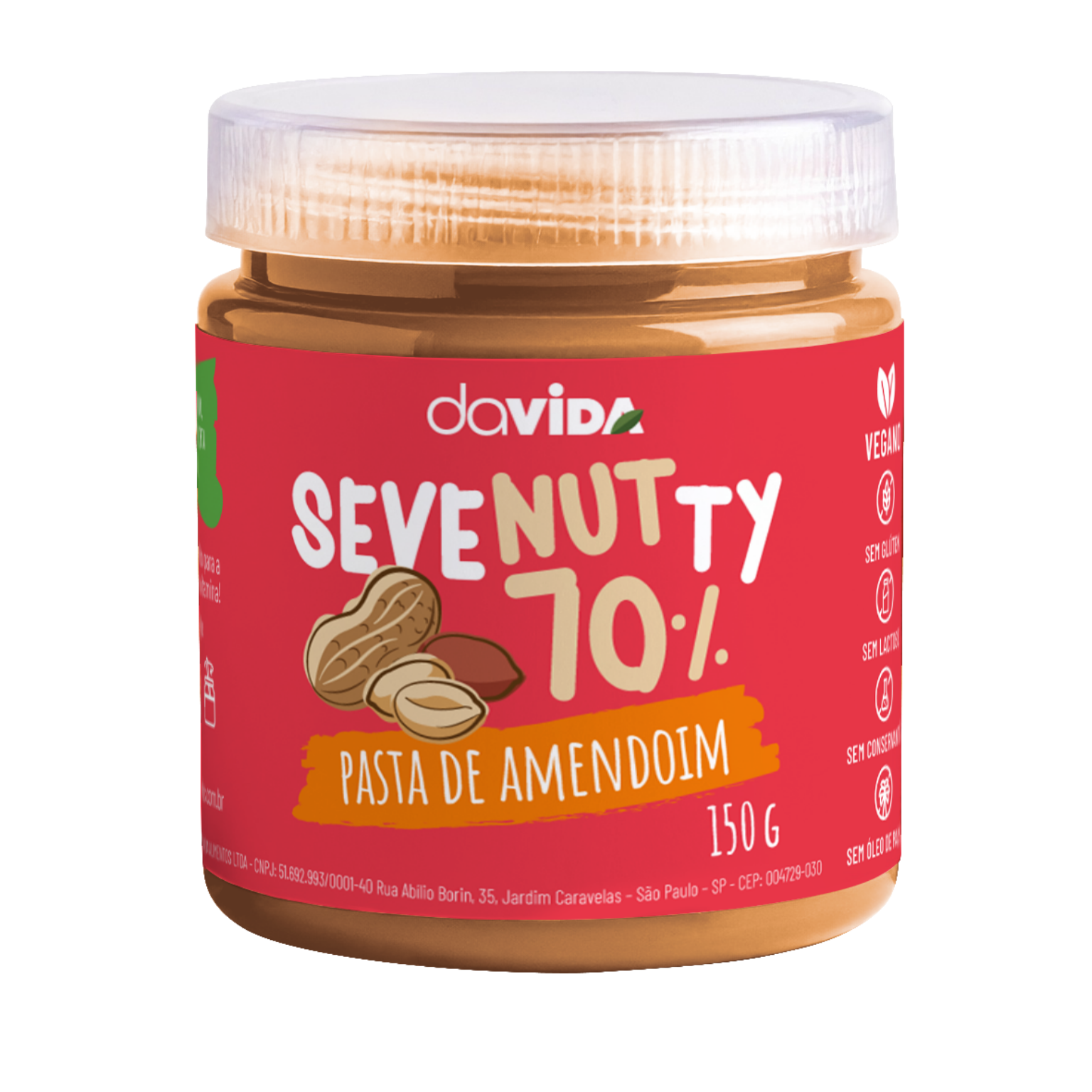SEVENUTTY70 PASTA DE AMENDOIM COM AÇUCAR DE COCO -150g