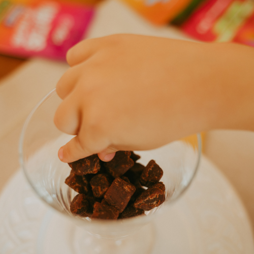 CUBITOS DE FRUTA - BANANA E MORANGO