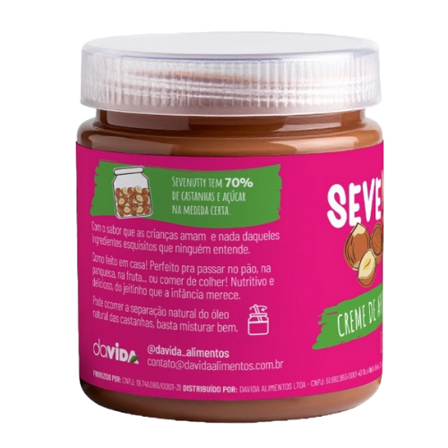 SEVENUTTY70 CREME DE AVELÃ COM CACAU - 150g