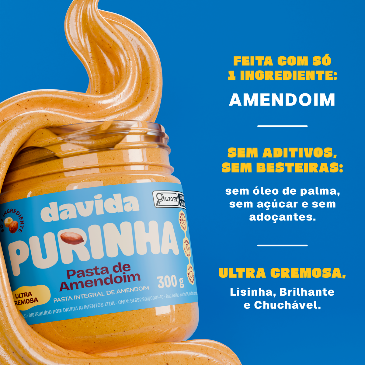 Purinha Pasta de Amendoim