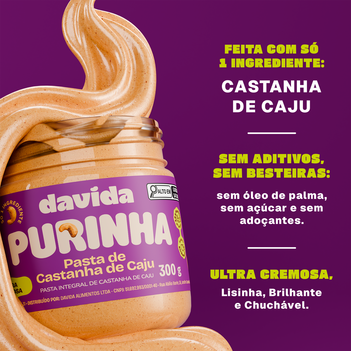 Purinha Pasta de Castanha de Caju