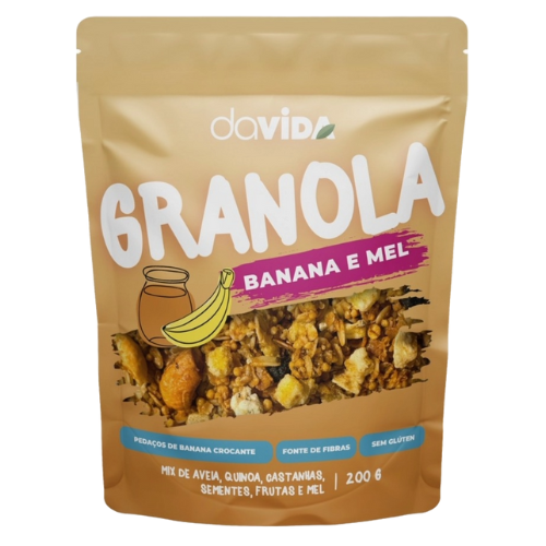 GRANOLA DE BANANA E MEL - DAVIDA