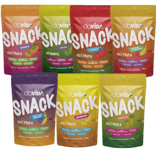 KIT DEGUSTAÇÃO SNACK DAVIDA - 7 SABORES