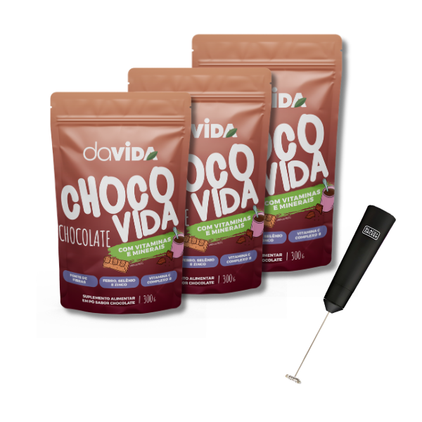 Kit 3 Chocovida + mini mixer de presente!