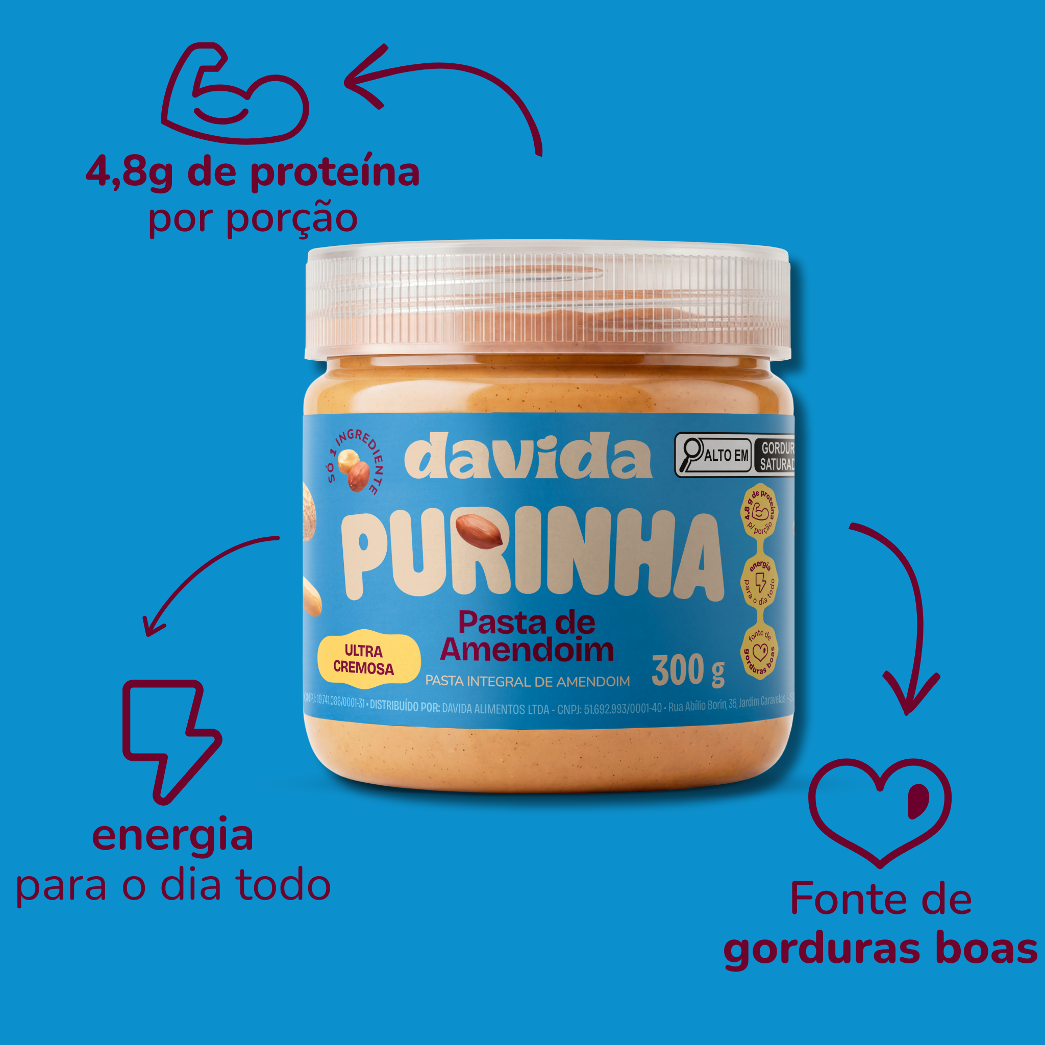 Purinha Pasta de Amendoim